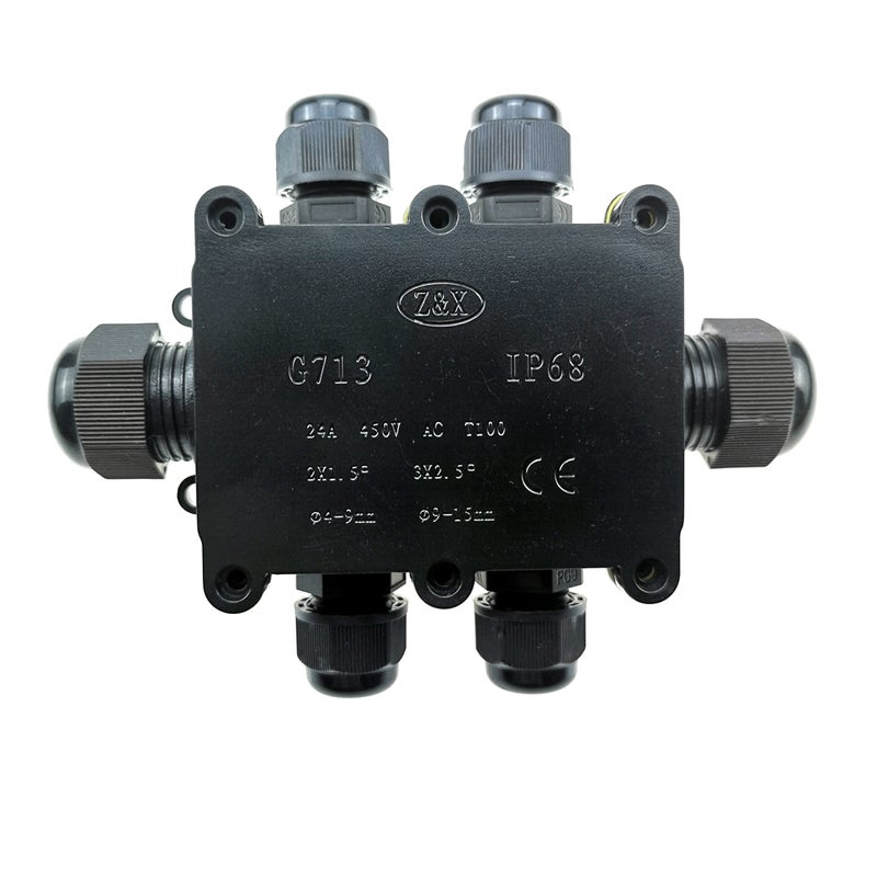 Waterproof Protection Underground Cable Connectors Box Black 12 x 6 x 10cm - Image 3