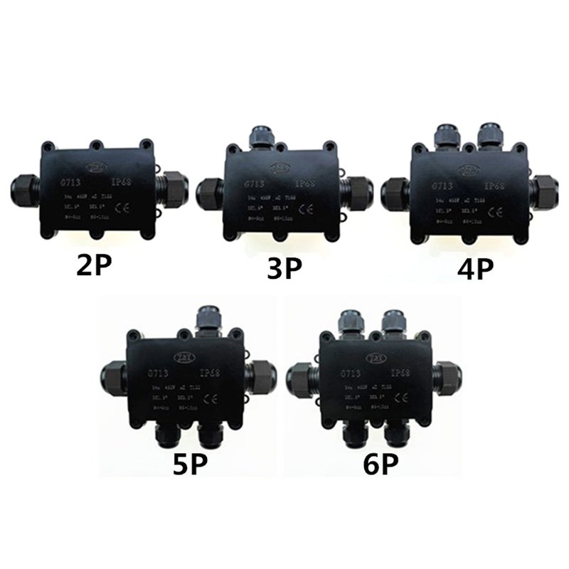 Waterproof Protection Underground Cable Connectors Box Black 12 x 6 x 10cm - Image 2