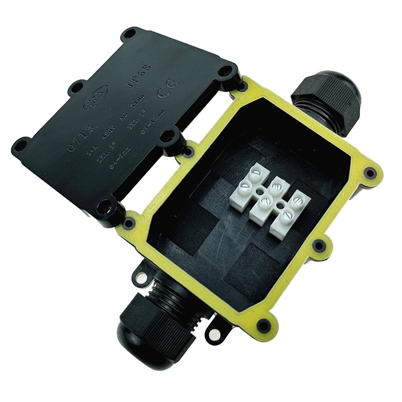 Waterproof Protection Underground Cable Connectors Box Black 12 x 6 x 10cm - Image 3