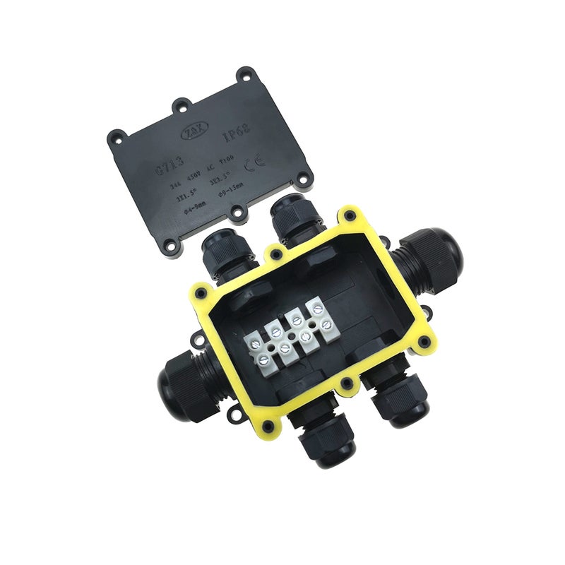 Waterproof Protection Underground Cable Connectors Box Black 12 x 6 x 10cm - Image 4