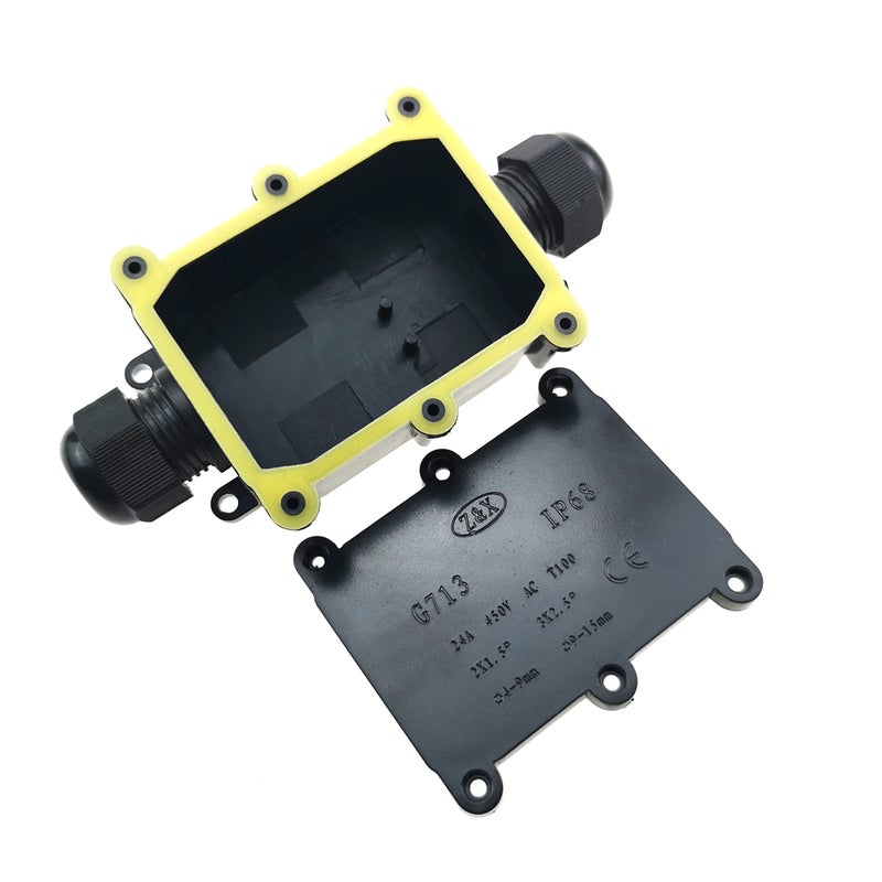 Waterproof Protection Underground Cable Connectors Box Black 12 x 6 x 10cm - Image 5