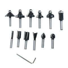 Generic 12-Piece Router Bits Set With Carry Box Silver 16.50 x 5 x 14cm  - Image 2