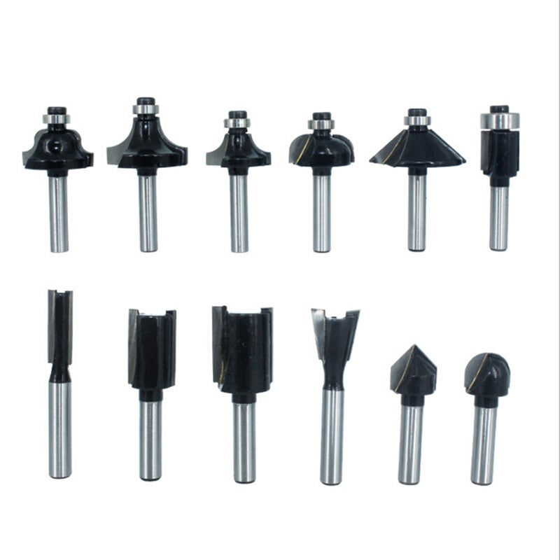 Generic - 12-Piece Router Bits Set With Carry Box Silver 16.50 x 5 x 14cm - Image 1