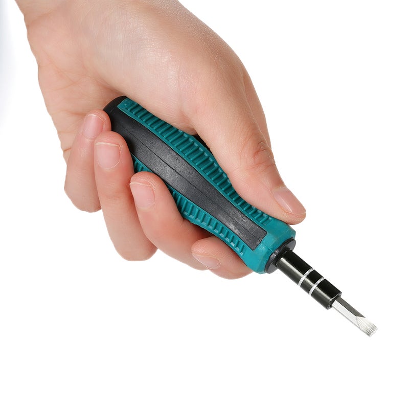 31-Piece Multi-Purpose Screwdriver With Magnetic Tools Blue 12 x 6 x 6cm  - Image 4