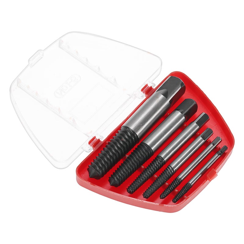 6-Piece Broken Bolt Screw Extractor Remover Set Multicolour 16.50 x 2 x 9cm  - Image 1