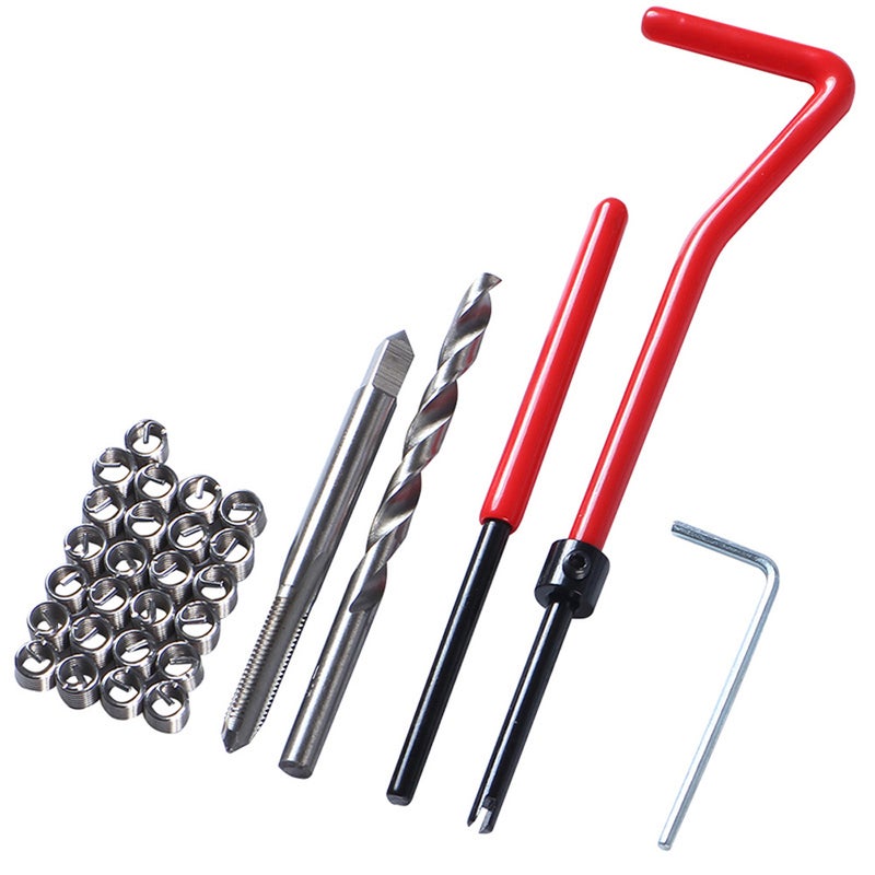 30-Piece Car Thread Repairing Tool Kit Multicolour 20 x 8 x 15cm  - Image 1