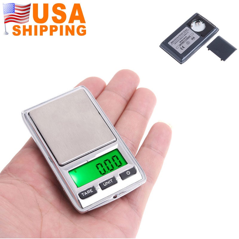 KKmoon Mini Digital Scale H4577 Silver/Green Multicolour 10 x 3 x 7cm  - Image 3