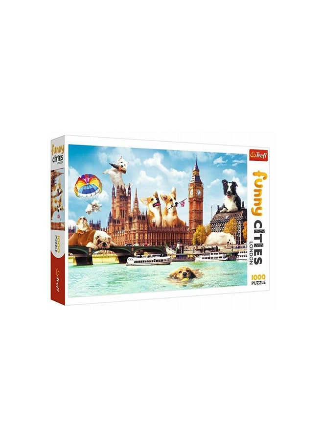 Trefl 1000-Piece Jigsaw Dogs In London Puzzle 68cm - Image 1