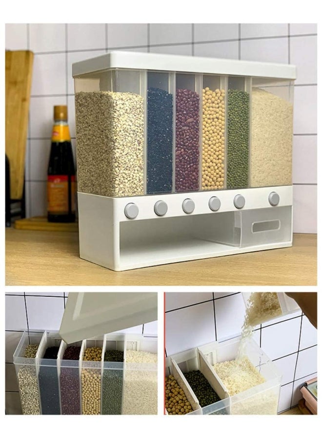 Generic - Wall-mounted Grains Food Dispenser White 40x17x24.5cm - Image 1