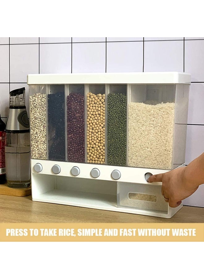 Generic - Wall-mounted Grains Food Dispenser White 40x17x24.5cm - Image 1