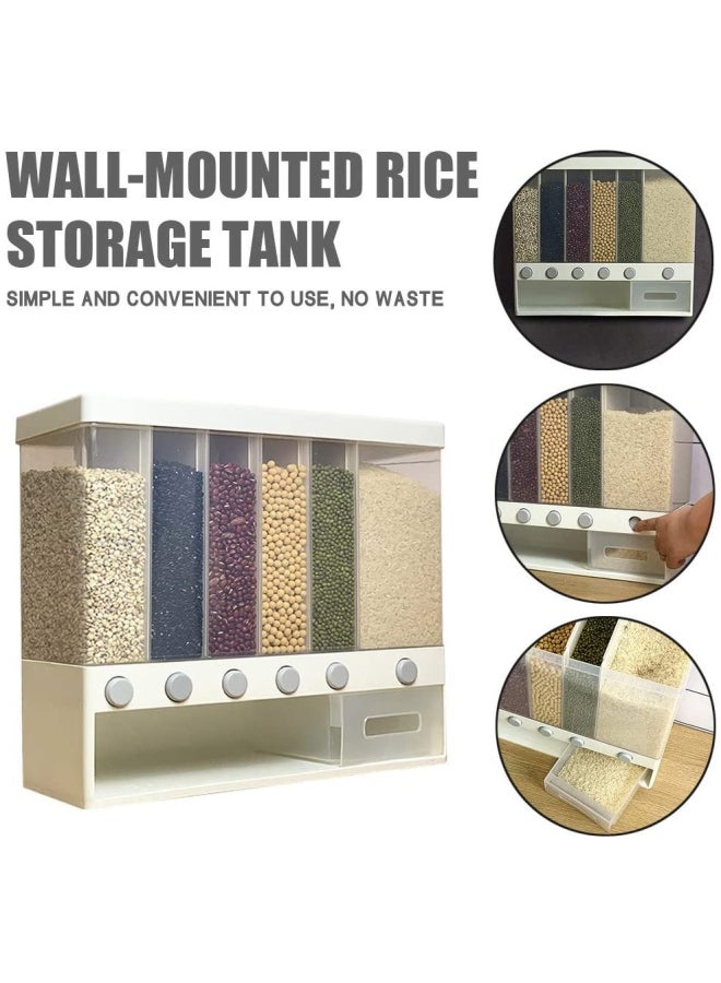 Generic - Wall-mounted Grains Food Dispenser White 40x17x24.5cm - Image 1