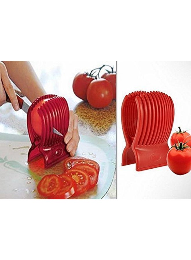 Generic - Multiuse Tomato Slicer With Firm Grip Red 11 x 8 x3cm - Image 1