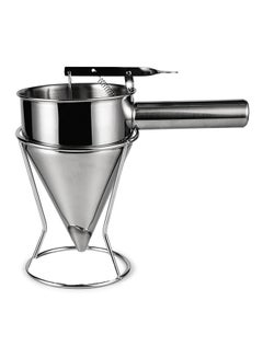 Stainless Steel Handheld Batter Dispenser Silver 12x21.5x13cm