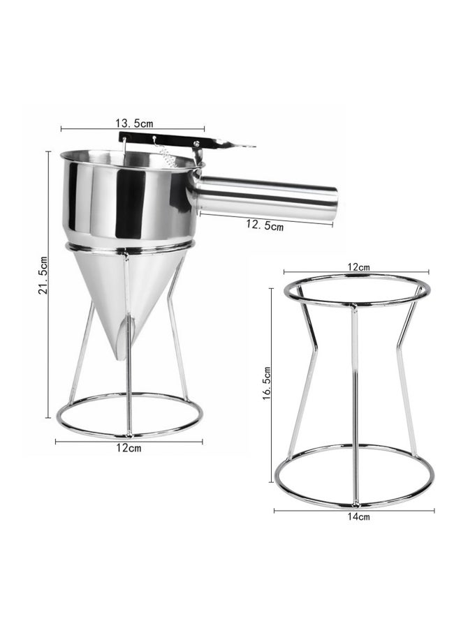 Cool Baby - Stainless Steel Handheld Batter Dispenser Silver 12x21.5x13cm - Image 1