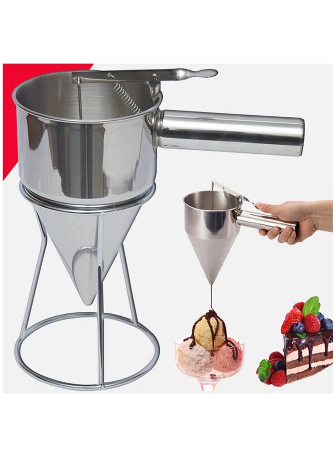 Cool Baby - Stainless Steel Handheld Batter Dispenser Silver 12x21.5x13cm - Image 1