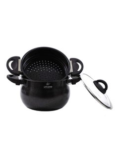 Life Smile Pack Of 3 Cookware Set Black Stock Pot (1x20), Steamer (1x20)cm  - Image 2