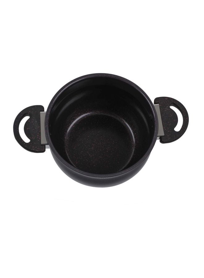 Life Smile - Pack Of 3 Cookware Set Black Stock Pot (1x20), Steamer (1x20)cm - Image 1