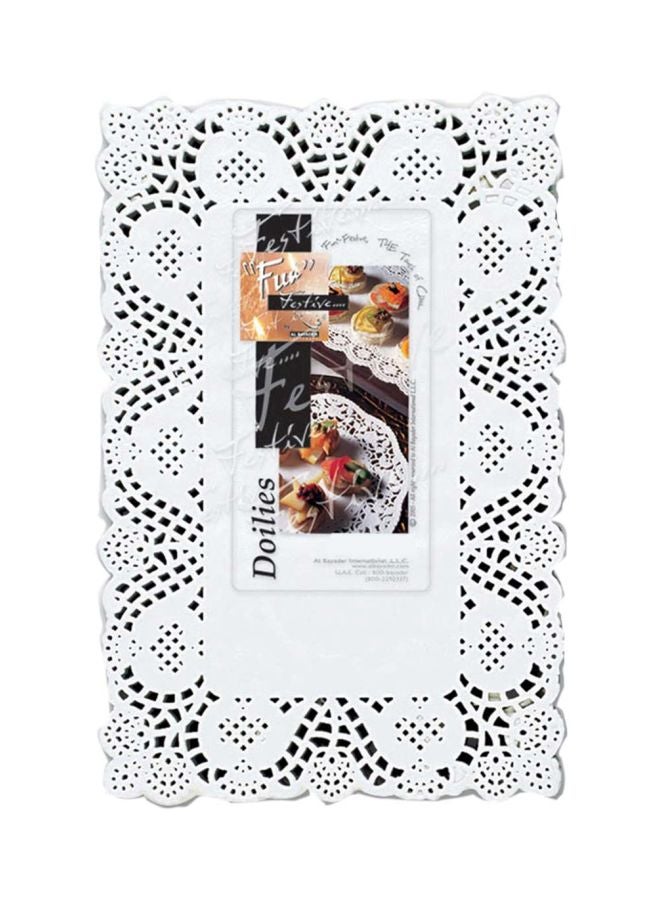 Fun 250-Piece Festive Doily Set White 8x12inch 