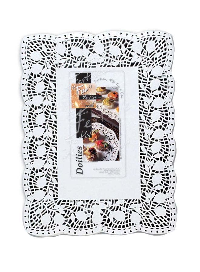 Fun 250-Piece Festive Doily Set White 10x14.5inch 