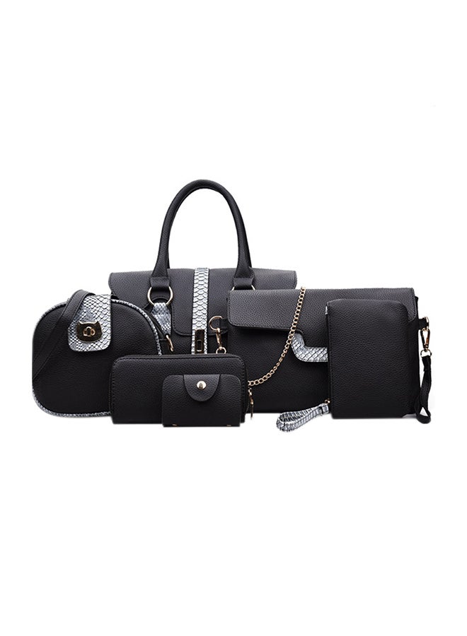 6-Piece Fashion Bags Black  - Image 1
