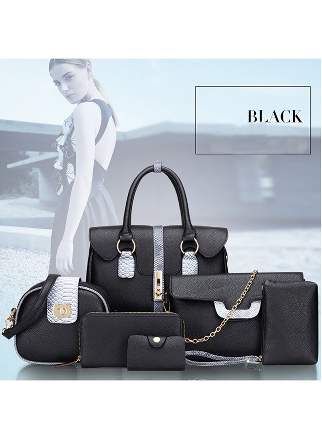 6-Piece Fashion Bags Black  - Image 3