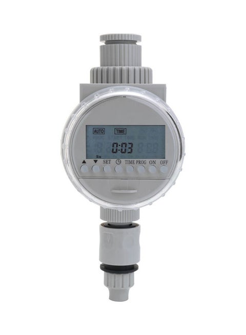 Solar Power LCD Screen Garden Irrigation Controller Timer Grey 12.5cm