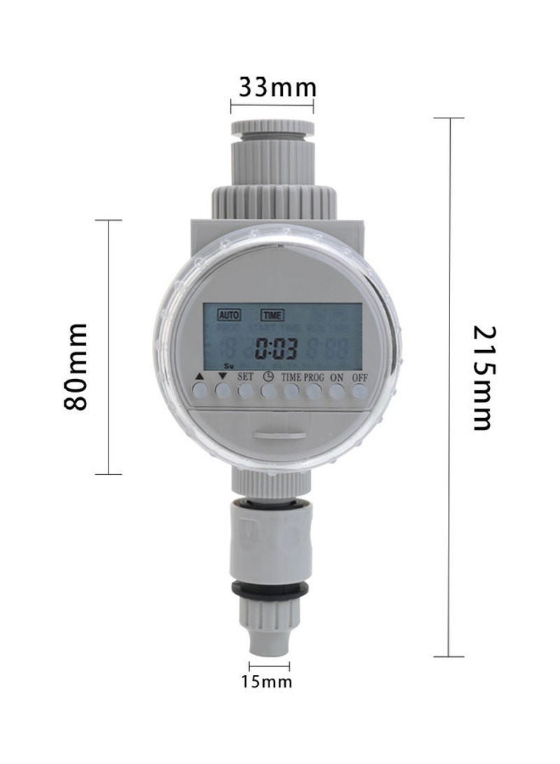 Generic - Solar Power LCD Screen Garden Irrigation Controller Timer Grey 12.5cm - Image 1