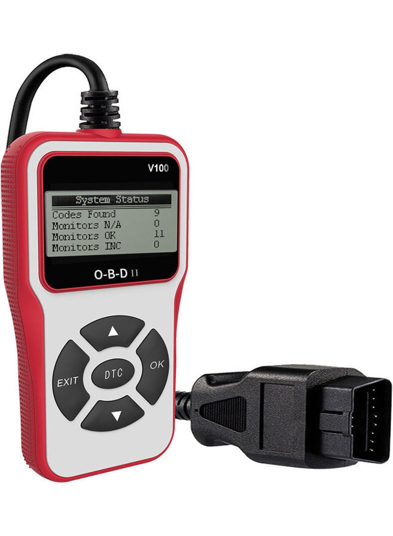 Universal O-B-D II Car Engine Scanner Red 18.5cm  - Image 1