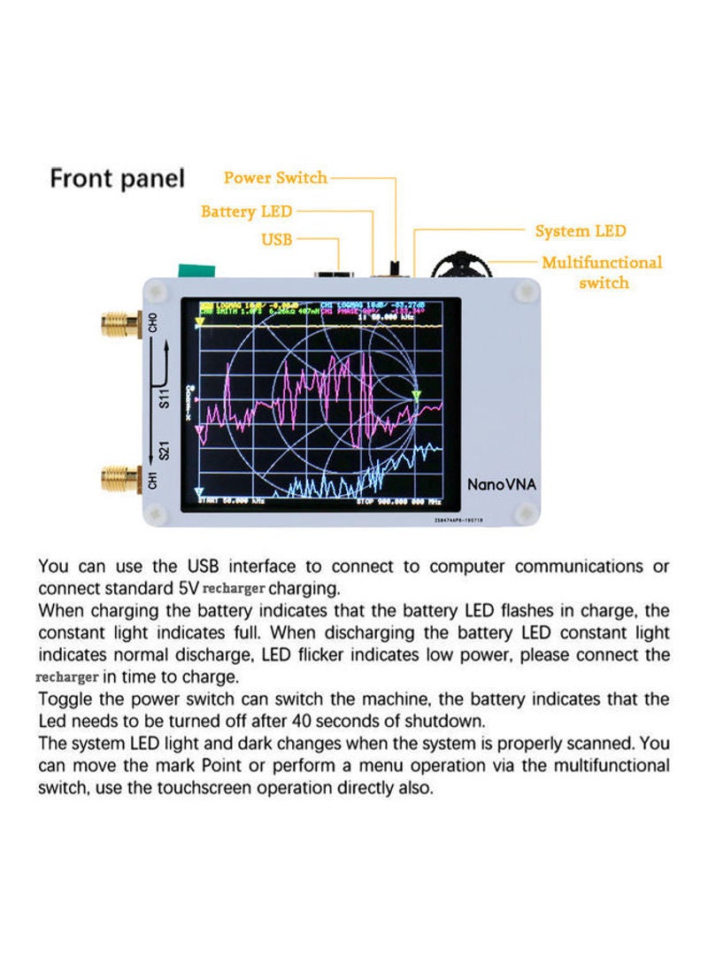 Generic - 50Khz-900Mhz Antenna Analyzer Standing Wave White - Image 1