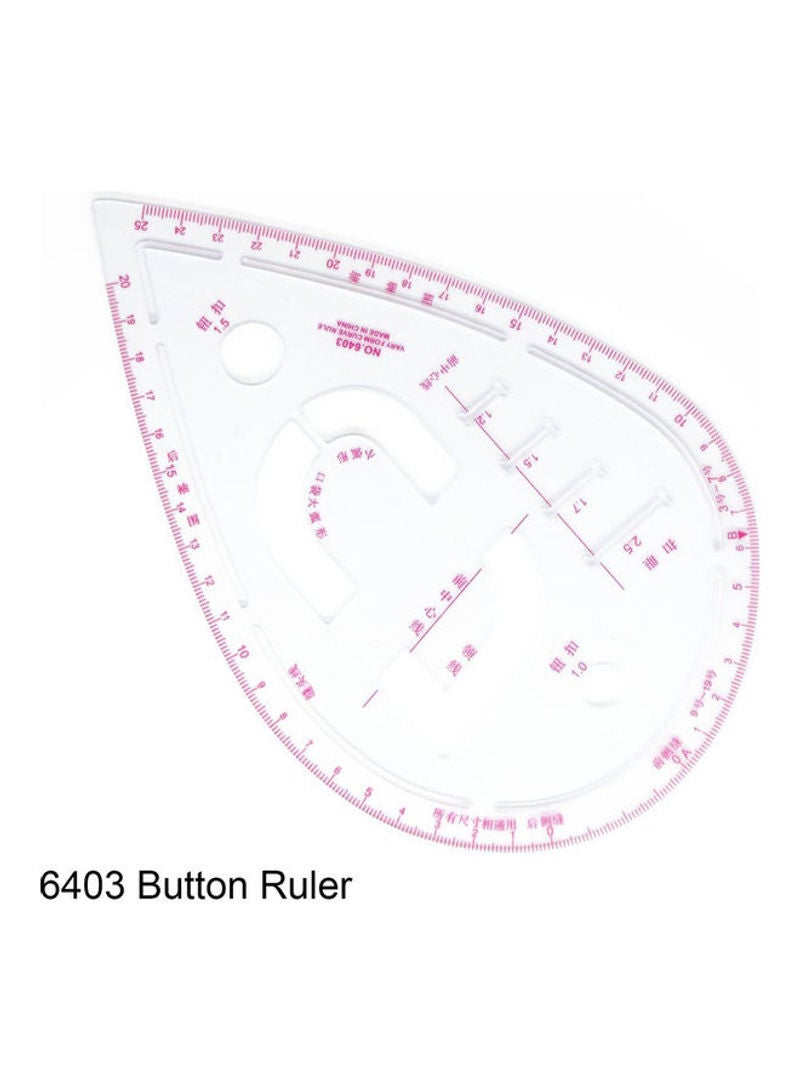 7-Piece Multi-Function Sewing Dress Ruler Set Multicolor 30cm  - Image 3