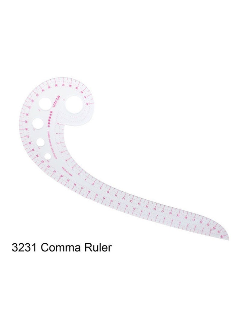 7-Piece Multi-Function Sewing Dress Ruler Set Multicolor 30cm  - Image 4