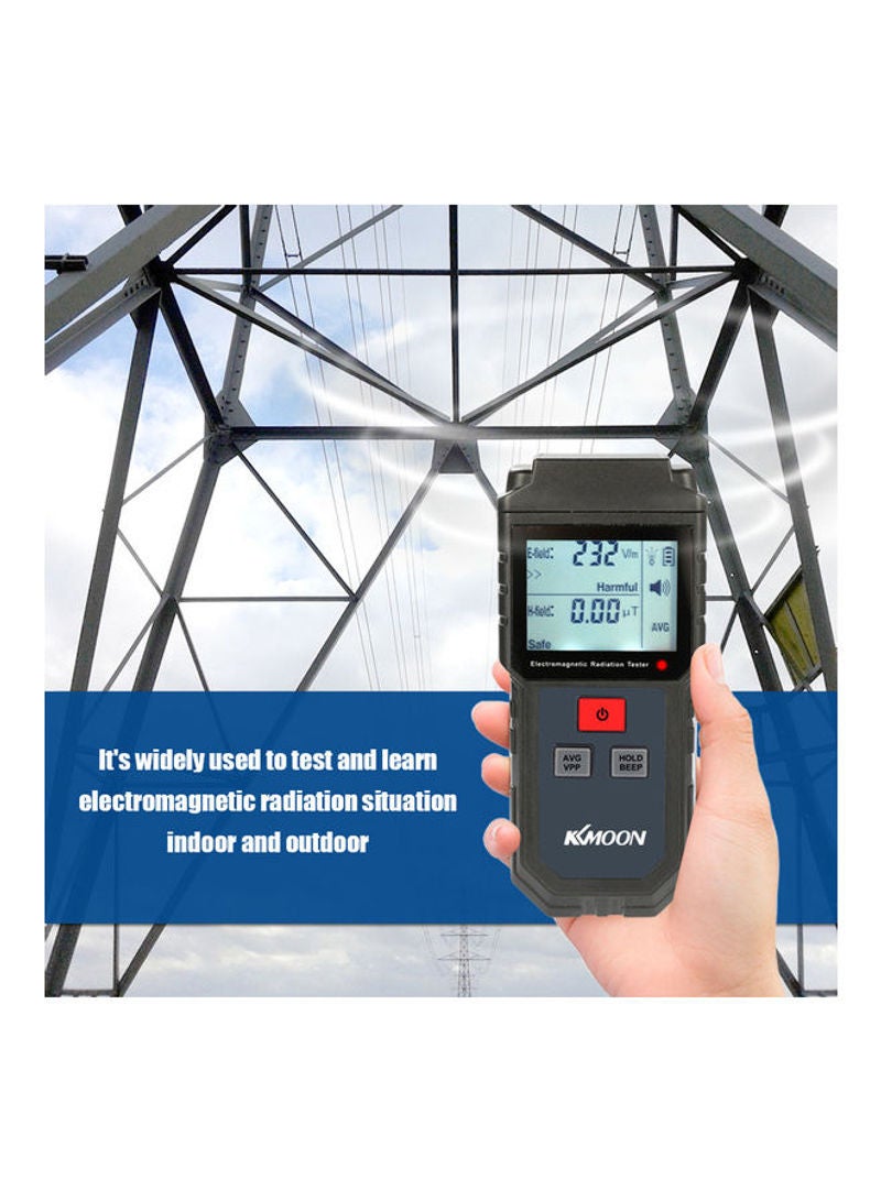 KKmoon - LCD Electromagnetic Radiation Tester Black 16.5cm - Image 1