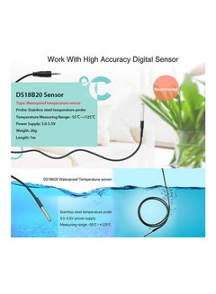 Waterproof Digital Temperature Sensor Cable Black 8cm - v1603875934/N41403290A_3