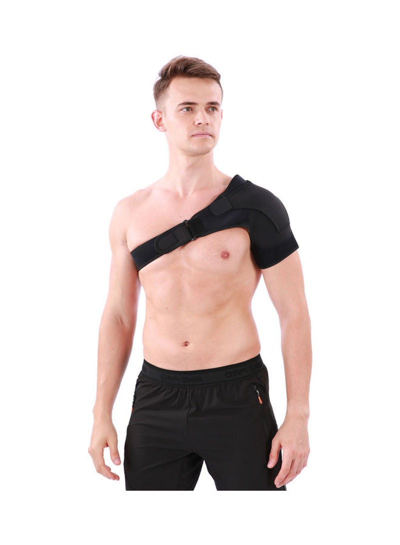 Rotator Cuff Support Brace Compression Sleeve With Pressure Pad for Left Shoulder Pain Relief Black 21cm - Image 2