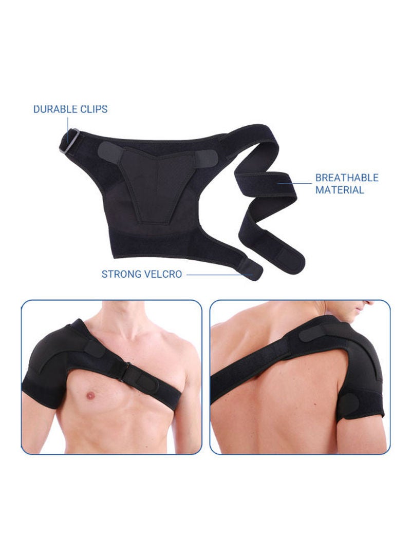 Rotator Cuff Support Brace Compression Sleeve With Pressure Pad for Right Shoulder Pain Relief Black 21cm - Image 2