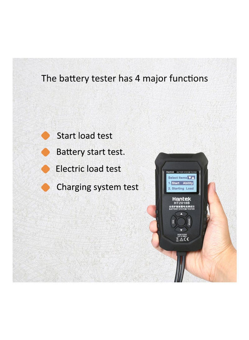 LCD Digital Vehicle Battery Diagnostic Tester Black 25cm  - Image 5
