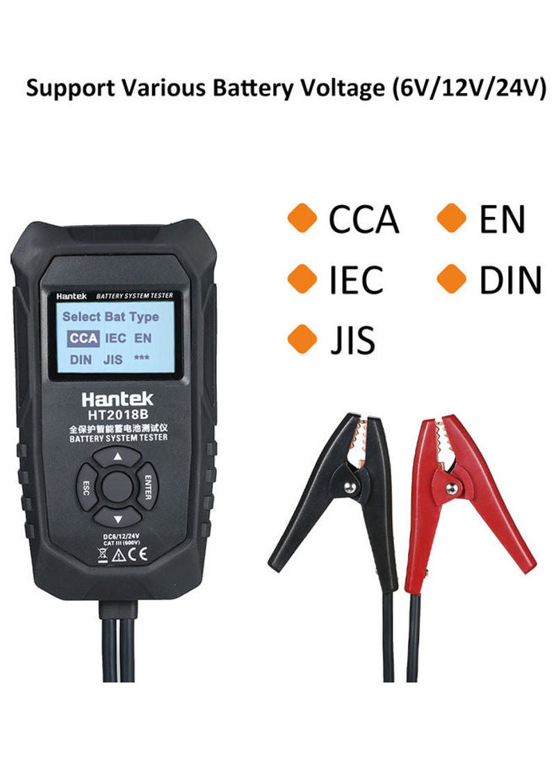 LCD Digital Vehicle Battery Diagnostic Tester Black 25cm  - Image 2