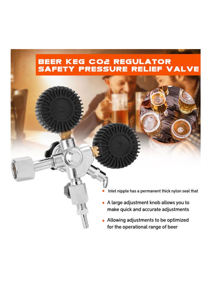 CO2 Keg Regulator Safety Pressure Gauge With Accessory Multicolor 18cm - Image 3