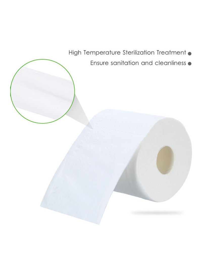 Generic 10 Piece Wood Pulp Toilet Paper Roll White 53cm  - Image 3