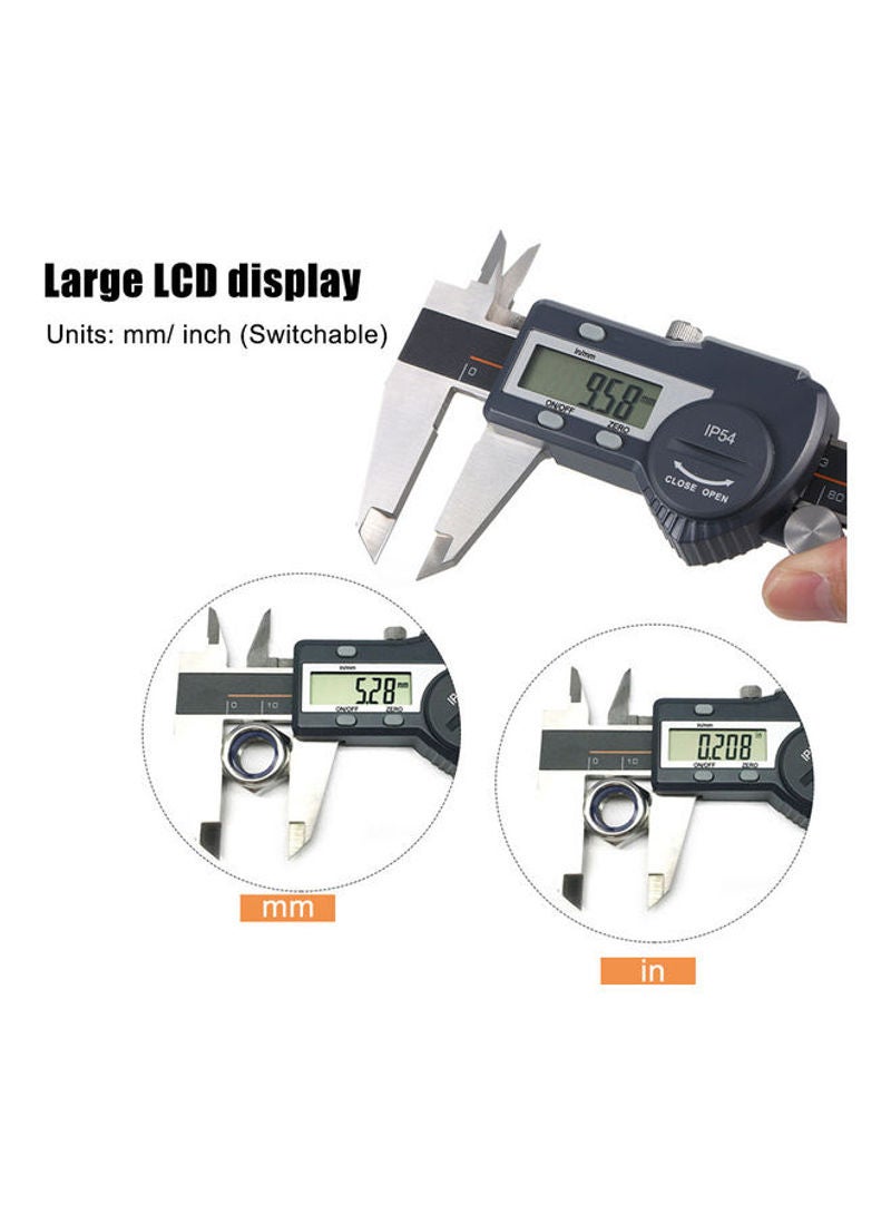 فرجار بمقياس ورنية رقمي مضاد للماء مزود بشاشة LCD متعدد الألوان 26سم  - Image 3