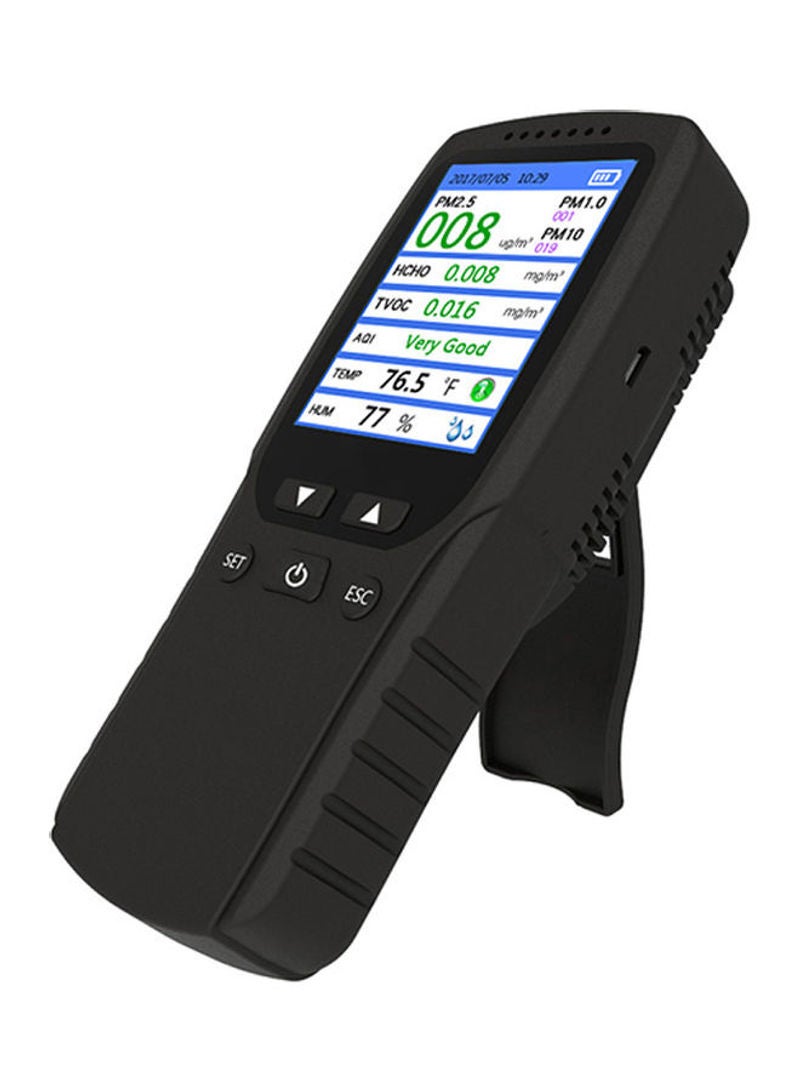 8-In-1 Digital Display Air Quality Analyser Tester Black 17.4cm - Image 2