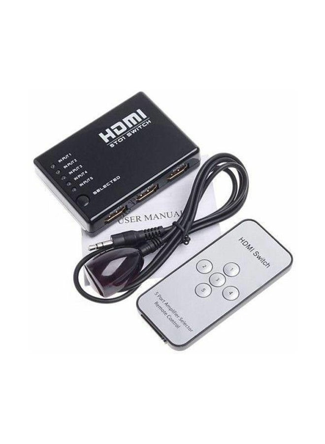 ماكسكابل محول موزع 3 منافذ من فيديو HDMI إلى HDMI مع جهاز تحكم عن بعد بالأشعة تحت الحمراء 12 فولت