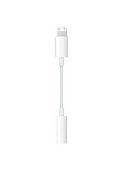 Lightning To 3.5mm Headphone Jack Adapter White/Silver