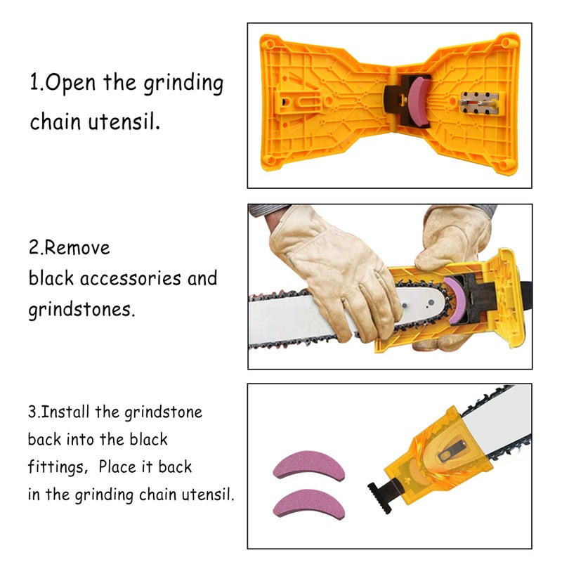Generic Chainsaw Chain Sharpening Kit Yellow 22 x 5 x 15cm  - Image 4