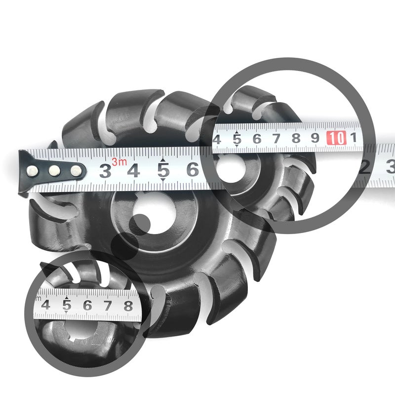 12-Teeth Wood Carving Bore Grinder Shaping Disc Black 10 x 5 x 10cm - Image 1