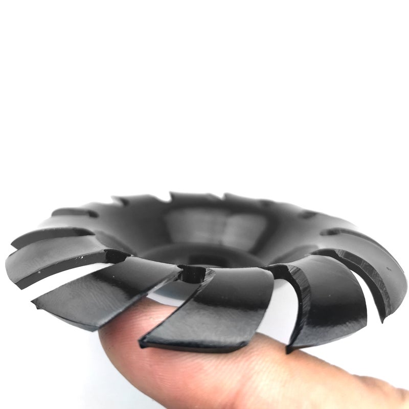 12-Teeth Wood Carving Bore Grinder Shaping Disc Black 10 x 5 x 10cm - Image 2