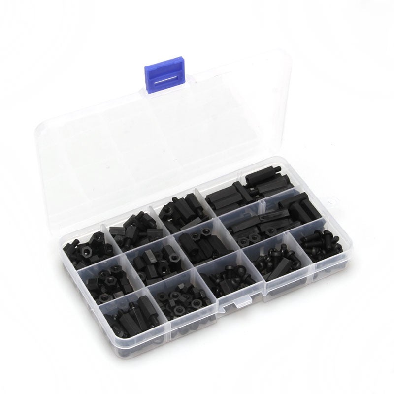 260-Piece M3 Hex Screw With Storage Box Black 17.80 x 2.30 x 10.50cm  - Image 4