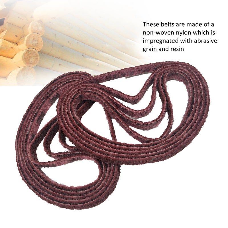 Generic - 10-Piece Polishing Sand Belt Brown 26 x 1.50 x 1.50cm - Image 1