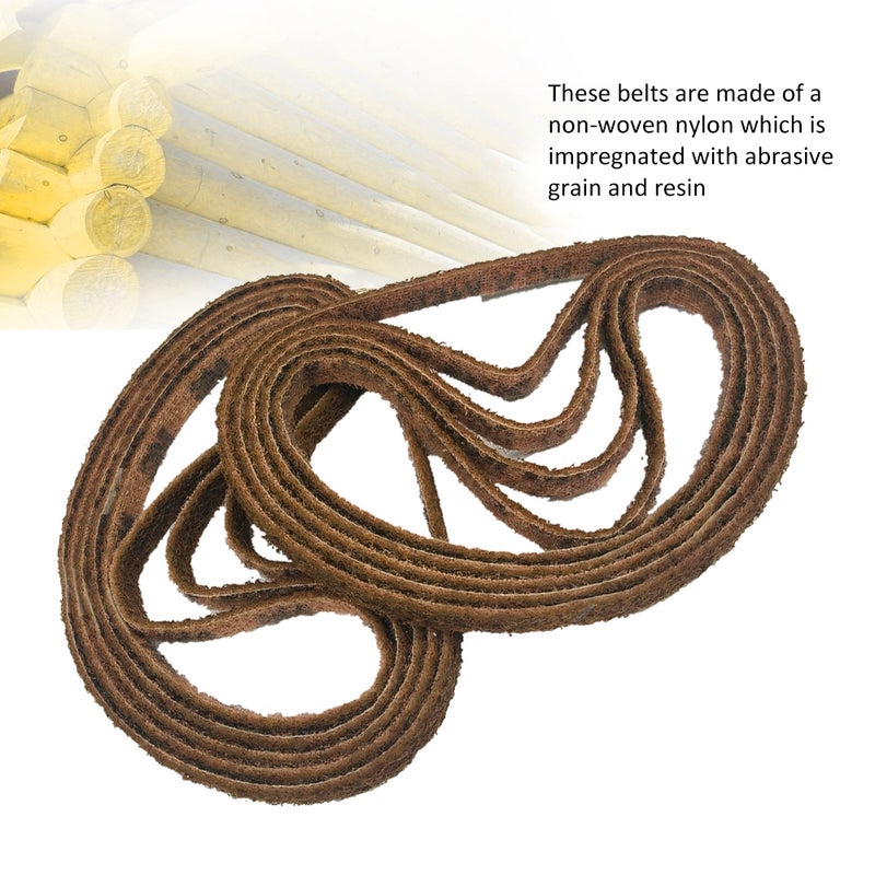 10-Piece Polishing Sand Belt Multicolour 26 x 1.50 x 1.50cm  - Image 3