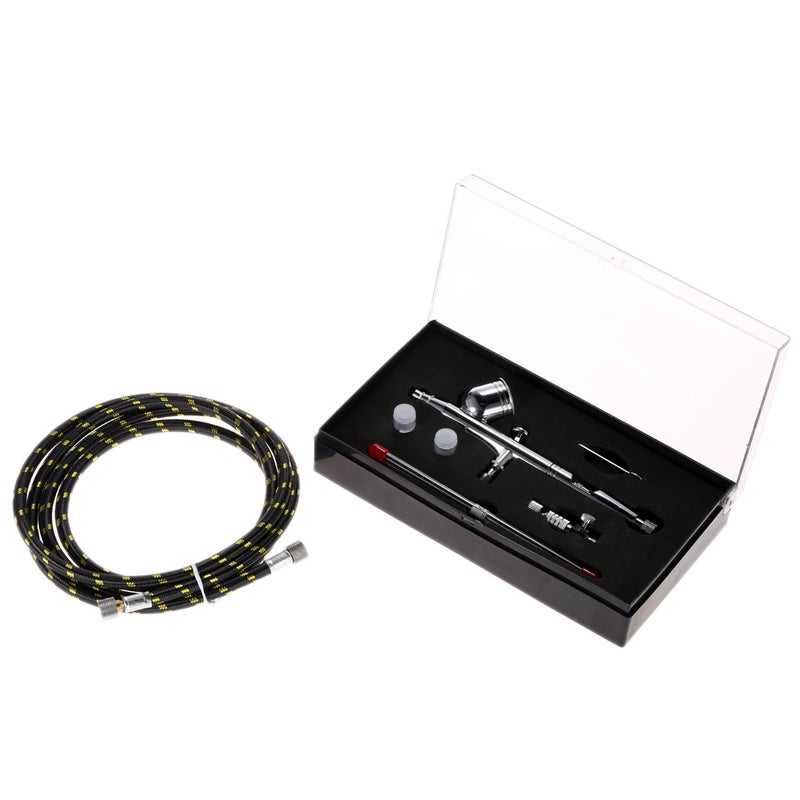 KKmoon Gravity Feed Double Action Paint Sprayer Kit Black 24.50 x 7 x 17cm - Image 4